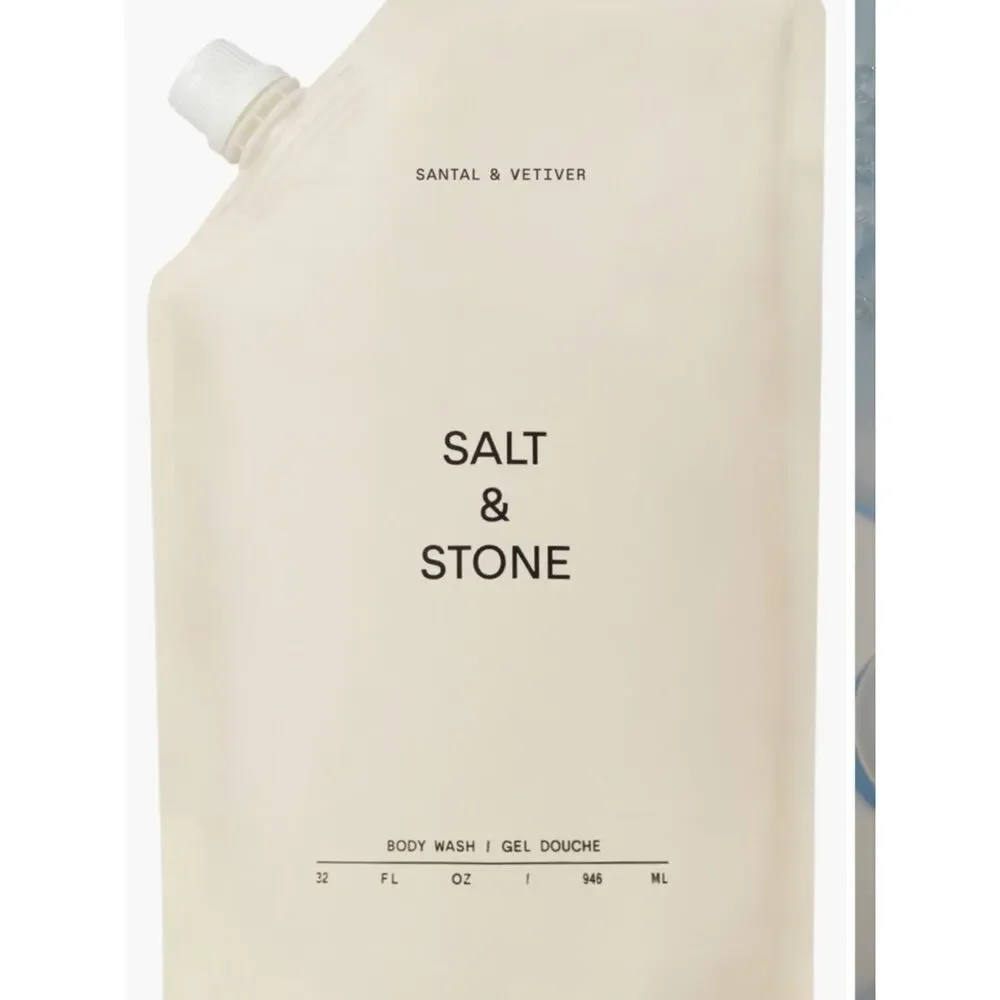 New Salt & Stone Santal & Vetiver body wash, Deodorant Body Mist bundle